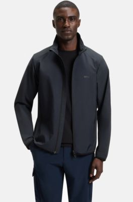 Water-repellent golf jacket in super-stretch poplin, Dark Blue