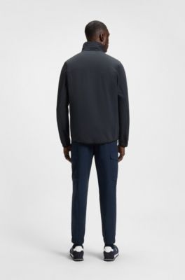 Water-repellent golf jacket in super-stretch poplin, Dark Blue