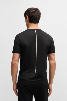 Active T-shirt in moisture-wicking piqu&eacute;, Black