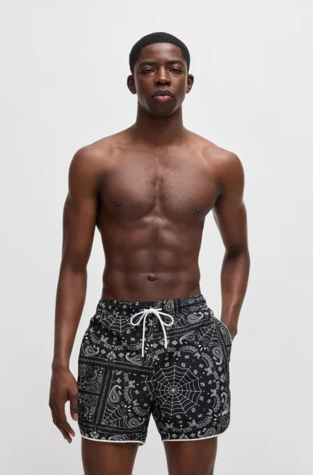 Swim shorts with all-over print