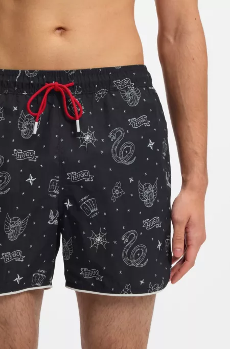 Swim shorts with all-over print