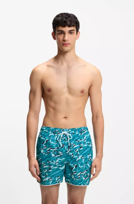 Swim shorts with all-over print