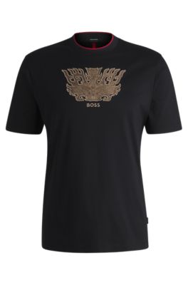 Tシャツ・カットソー BOSS X Creation Of The Gods Taotie Embroidered T-Shirt Black hbna50533822_001_350?wid=1980&