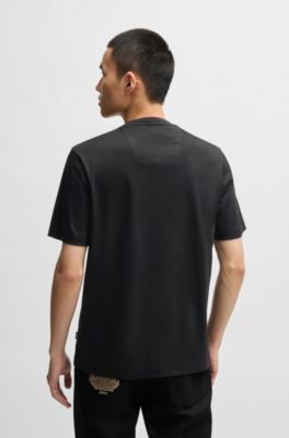 BOSS x Creation of the Gods T-shirt with Taotie embroidery, Black