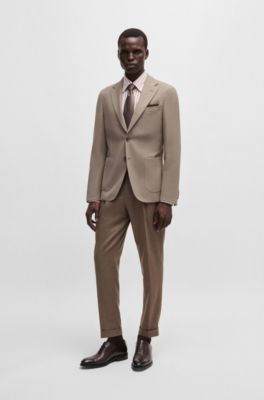 Camisa slim fit en algod&oacute;n a rayas fabricado en Italia, Rojo