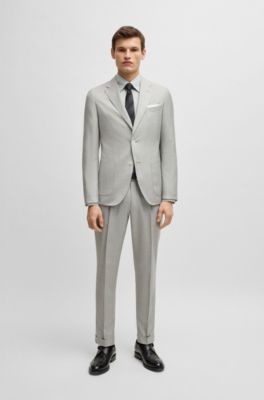 Chemise Slim en coton &agrave; rayures, Vert