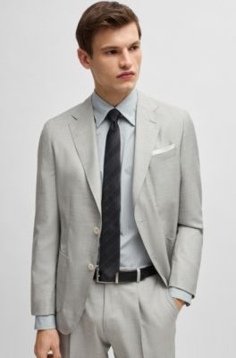 Chemise Slim en coton &agrave; rayures, Vert