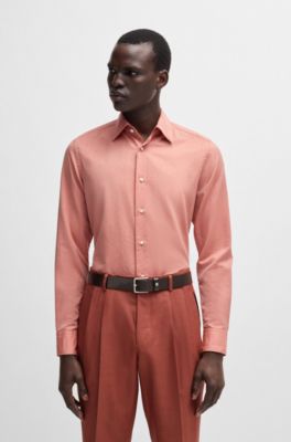 Slim-fit shirt Italian-made cotton-cashmere twill