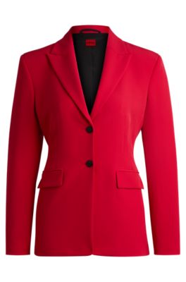 Regular-fit blazer in stretch material, Red