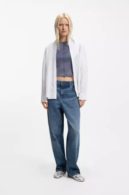 Loose-fit jeans in blue denim