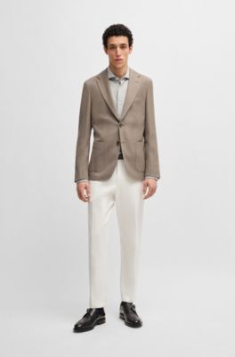 Camisa slim fit de algod&oacute;n el&aacute;stico, Gris claro