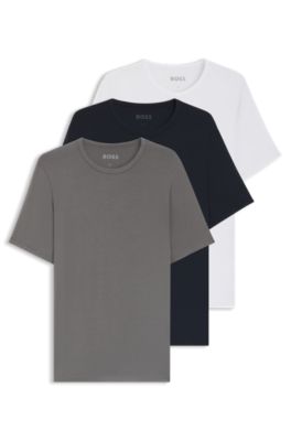Three-pack of moisture-wicking underwear T-shirts, Patterned