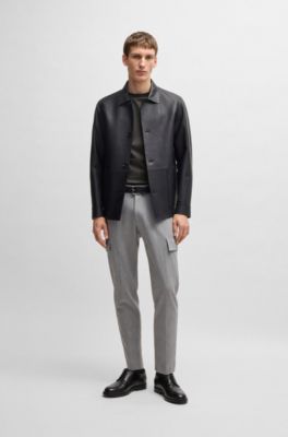 Camiseta de algod&oacute;n mercerizado con micromotivo, Negro