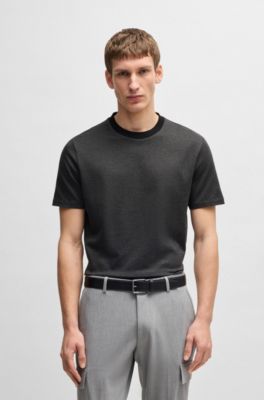 Micro-pattern T-shirt mercerised cotton