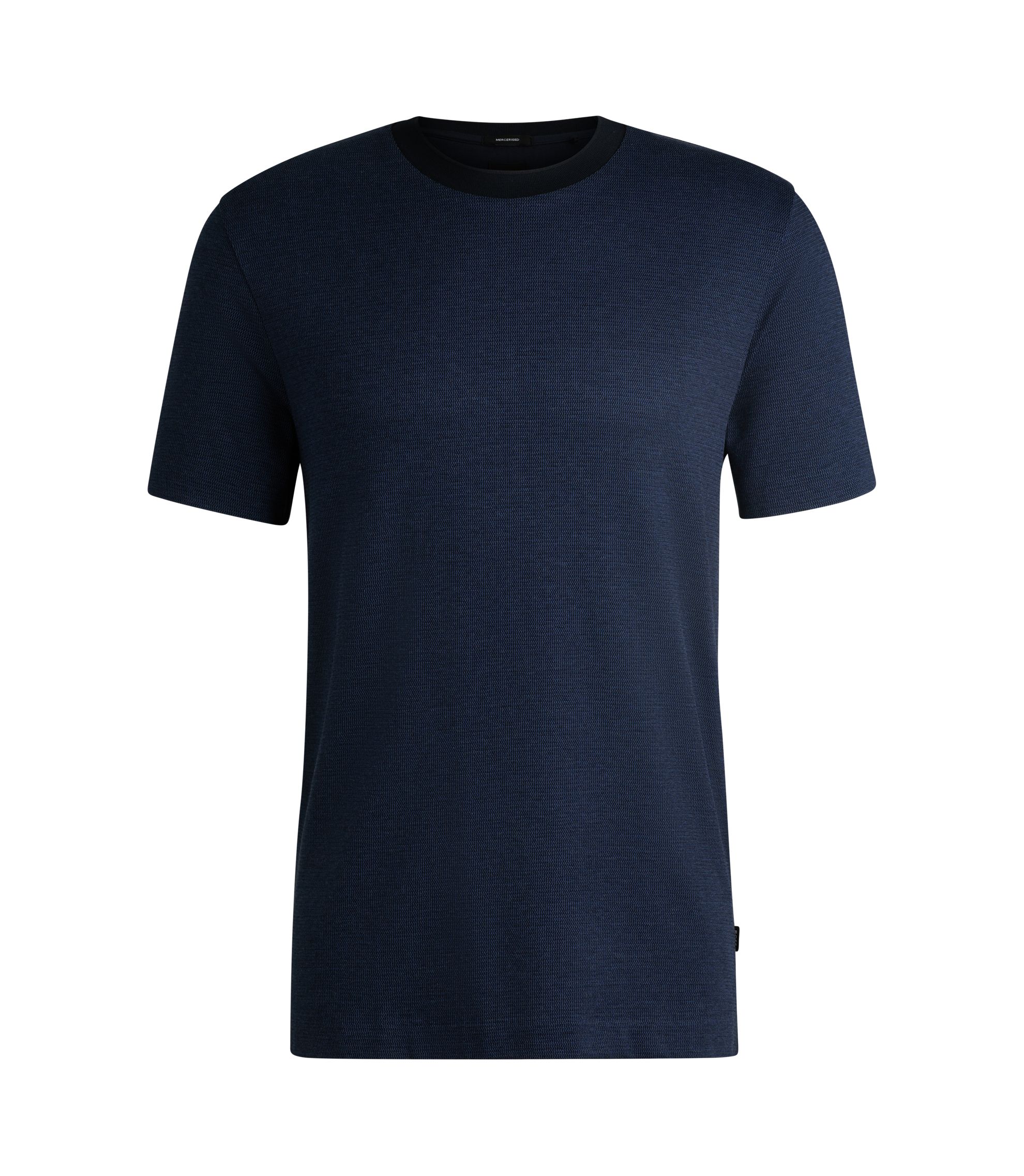 boss114 HUGO - Mid-blue regular-fit jeans in cotton denim - Dark Blue