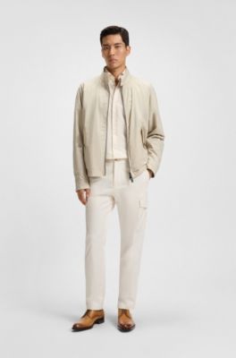 Zapatos Derby de piel bru&ntilde;ida con detalles de costuras, Marr&oacute;n