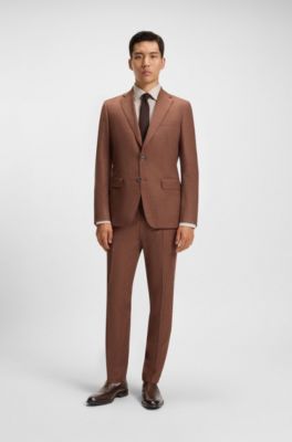 Leather loafers with apron toe, Dark Brown