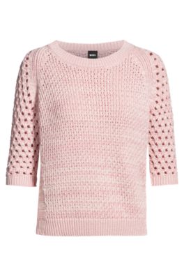 Jersey de algod&oacute;n con diferentes tipos de punto, Pink