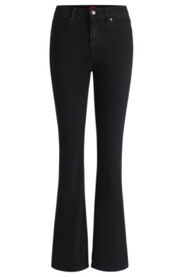 Hugo Boss Slim-fit Jeans In Black Stretch Denim In Black