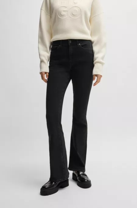 Slim-fit jeans in black stretch denim