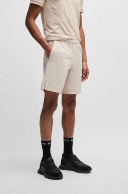 Active tennis shorts in quick-dry super-stretch fabric, Light Beige