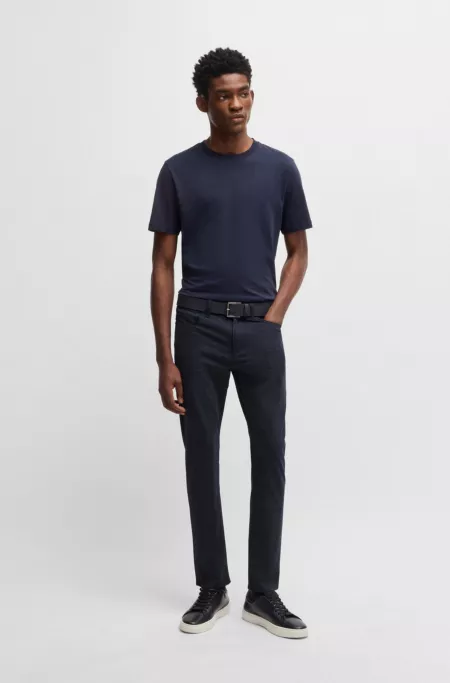 Delaware slim-fit trousers in two-tone stretch jersey