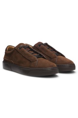 Gary trainers in suede, Dark Brown