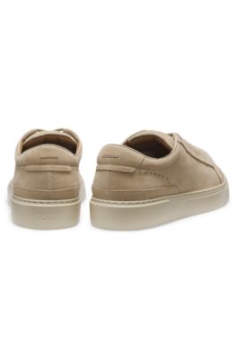 Deportivas Gary de ante con cordones el&aacute;sticos, Beige