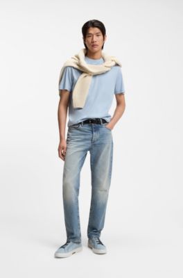 Gary trainers in suede, Light Blue