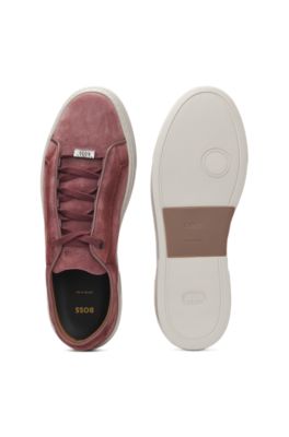 Deportivas Gary de ante con cordones el&aacute;sticos, Rosa claro