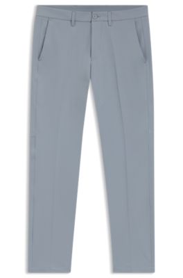 Pantalon Slim en tissu stretch d&eacute;perlant, Gris sombre