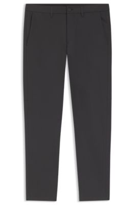 Slim-fit technical pants with four-way stretch, Dark Grey