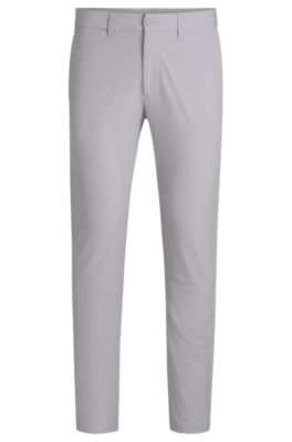 Pantalones slim fit de tejido el&aacute;stico repelente al agua, Gris claro