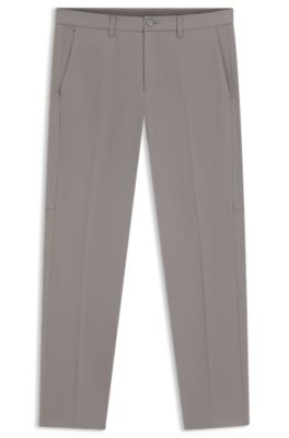 Slim-fit pants in water-repellent stretch fabric, Light Grey