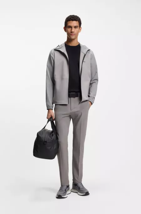 Slim-fit pants in water-repellent stretch fabric