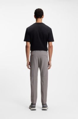 Pantalones slim fit de tejido el&aacute;stico repelente al agua, Gris claro