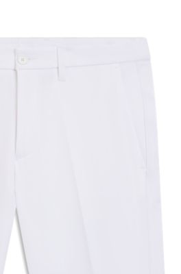 Pantalon Slim en tissu stretch d&eacute;perlant, Blanc