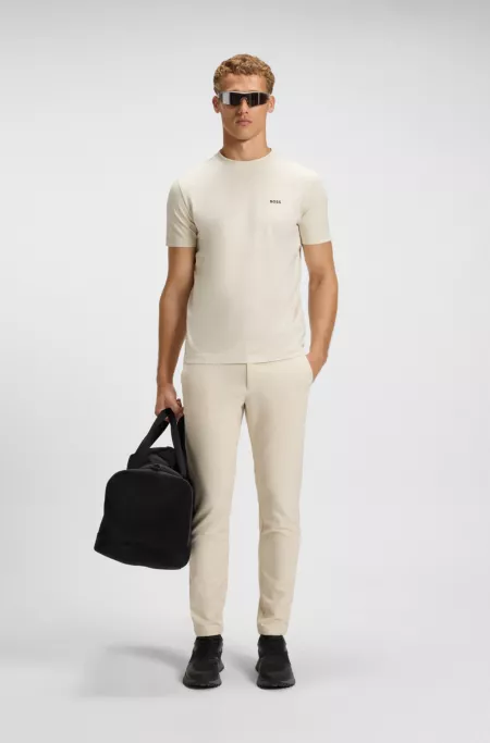 Slim-fit pants in water-repellent stretch fabric