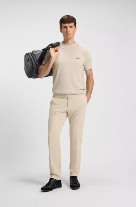 Slim-fit pants in water-repellent stretch fabric