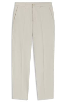 Slim-fit technical pants with four-way stretch, Light Beige