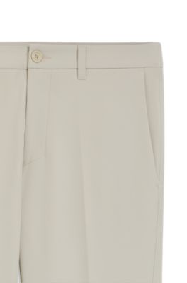 Slim-fit technical pants with four-way stretch, Light Beige