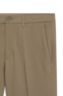 Slim-fit technical pants with four-way stretch, Light Green