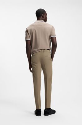 Slim-fit technical pants with four-way stretch, Light Green
