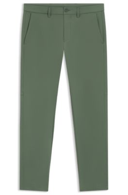 Slim-fit technical pants with four-way stretch, Light Green