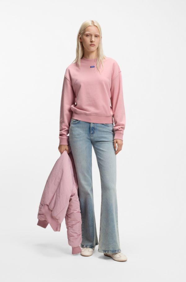 Cotton-terry sweatshirt with logo badge - image 2
