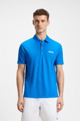 Active slim-fit polo shirt with bonded seams