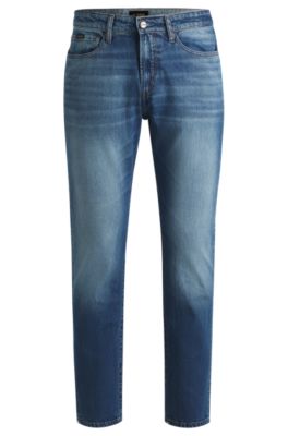 Slim-fit jeans in comfort-stretch denim, Dark Blue