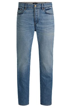 Classic-fit jeans in blue comfort-stretch denim