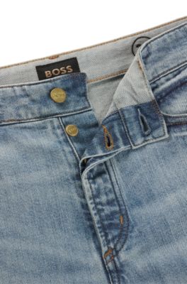 Vaqueros classic fit en c&oacute;modo tejido vaquero el&aacute;stico azul, Celeste