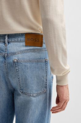 Vaqueros classic fit en c&oacute;modo tejido vaquero el&aacute;stico azul, Celeste